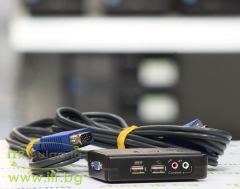 Avocent SwitchView 100 Desktop 2-port USB KVM switch with audio Grade A